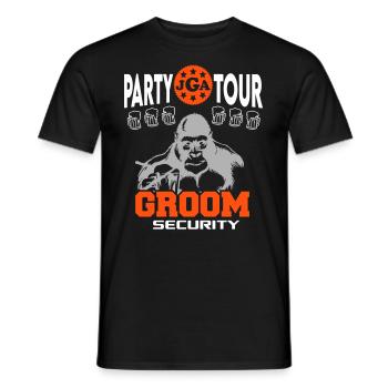 Jga Groom Security Affengeil Party Tour Saufen - Männer T-Shirt - Schwarz - Vorne - AI Model Male 178 light (178cm)
