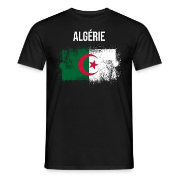Algeria - Men's T-Shirt - black - Front - AI Model Male 178 light (178cm)