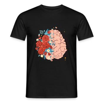 Gehirn - Männer T-Shirt - Schwarz - Vorne - AI Model Male 178 light (178cm)
