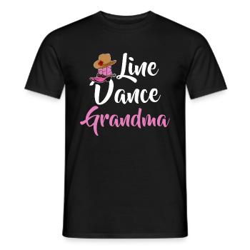 Line Dance Grandma Line Dancing Oma Country Musik - Männer T-Shirt - Schwarz - Vorne - AI Model Male 178 light (178cm)