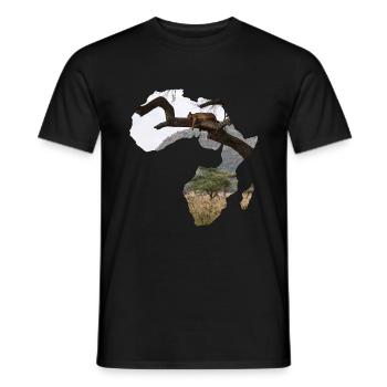 Afrika Madagaskar Serengeti Löwe - Männer T-Shirt - Schwarz - Vorne - AI Model Male 178 light (178cm)