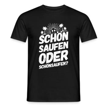 Mallorca Trinkteam Trinkspruch Schön Saufen - Männer T-Shirt - Schwarz - Vorne - AI Model Male 178 light (178cm)