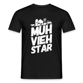 Landwirt Bauer Landwirtschaft Sprüche Muhviehstar - Männer T-Shirt - Schwarz - Vorne - AI Model Male 178 light (178cm)