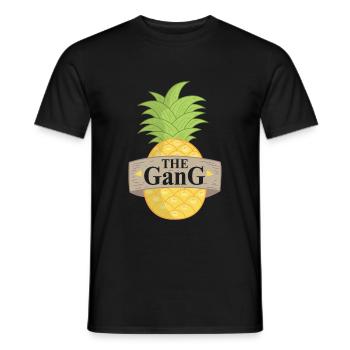 Pineapple gang cool yellow - Men's T-Shirt - black - Front - AI Model Male 178 light (178cm)