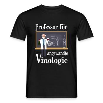 Professor für Angewandte Vinologie Weintrinker - Männer T-Shirt - Schwarz - Vorne - AI Model Male 178 light (178cm)