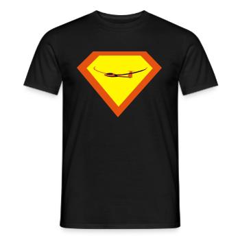 Planeur Planeur Planeur Pilote - T-shirt homme - noir - Devant - AI Model Male 178 light (178cm)