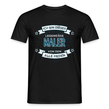 Maler Spruch Handwerker - Männer T-Shirt - Schwarz - Vorne - AI Model Male 178 light (178cm)