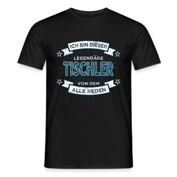 Tischler Spruch Handwerker - Männer T-Shirt - Schwarz - Vorne - AI Model Male 178 light (178cm)