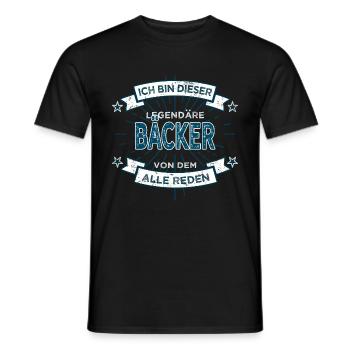 Bäcker Spruch Handwerker - Männer T-Shirt - Schwarz - Vorne - AI Model Male 178 light (178cm)