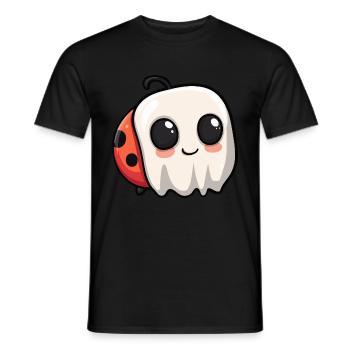 Ladybug Halloween Funny Ghost - Men's T-Shirt - black - Front - AI Model Male 178 light (178cm)