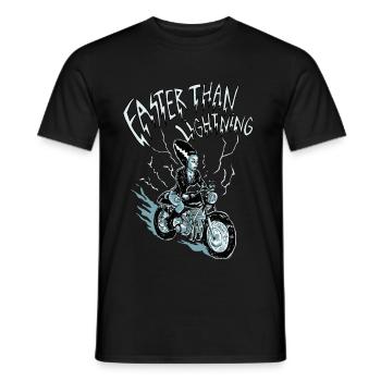 faster than lightning - T-shirt homme - noir - Devant - AI Model Male 178 light (178cm)