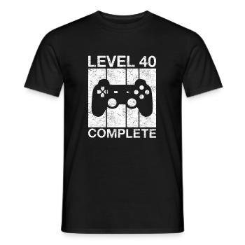 Gaming Level 40 Complete 40 anniversaire Cadeau - T-shirt homme - noir - Devant - AI Model Male 178 light (178cm)