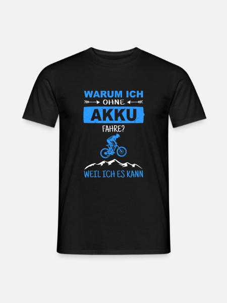 Mountainbike MTB Fahrrad Berge Alpen Vintage Rad - Männer T-Shirt - Schwarz