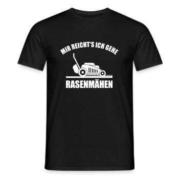 Gärtner Garten Rasenmähen Mir Reichts Spruch Rasen - Männer T-Shirt - Schwarz - Vorne - AI Model Male 178 light (178cm)
