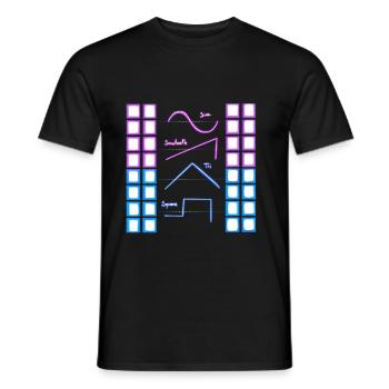 Synthesizer Nerd Analog Audio Wellenform - Männer T-Shirt - Schwarz - Vorne - AI Model Male 178 light (178cm)