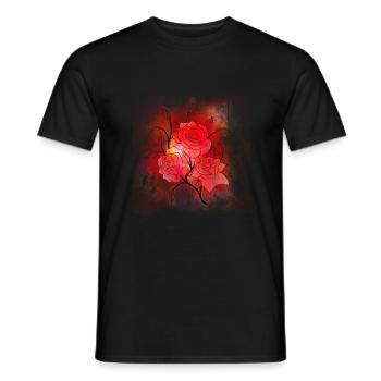 Roses - Men's T-Shirt - black - Front - AI Model Male 178 light (178cm)