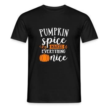 Pumpkin Spice makes everything nice - T-shirt homme - noir - Devant - AI Model Male 178 light (178cm)