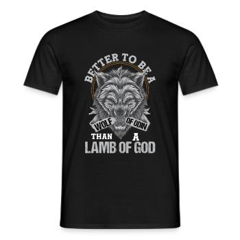 Wikinger Wölfe Odin Walhalla Wolf Skandinavien - Männer T-Shirt - Schwarz - Vorne - AI Model Male 178 light (178cm)