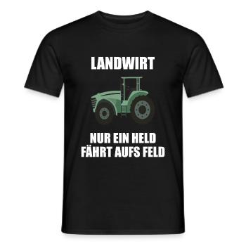 Traktor Landwirt Nur ein Held Fährt Aufs Feld - Männer T-Shirt - Schwarz - Vorne - AI Model Male 178 light (178cm)