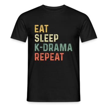 Kdrama K-Drame K Drame Séoul Kpop K-Pop Hallyu - T-shirt homme - noir - Devant - AI Model Male 178 light (178cm)