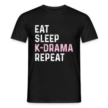 K-Drama Kdrama Korea Südkorea Hallyu K-Drama - Männer T-Shirt - Schwarz - Vorne - AI Model Male 178 light (178cm)