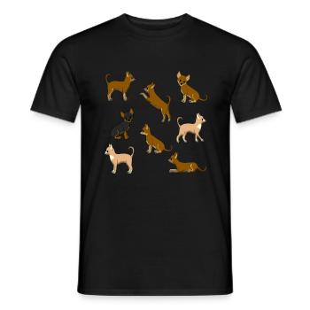Chihuahua - Men's T-Shirt - black - Front - AI Model Male 178 light (178cm)