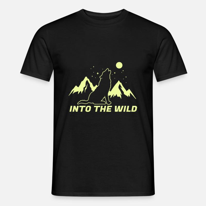 Into the wild , Geschenk, Geschenkidee - Männer T-Shirt - Schwarz