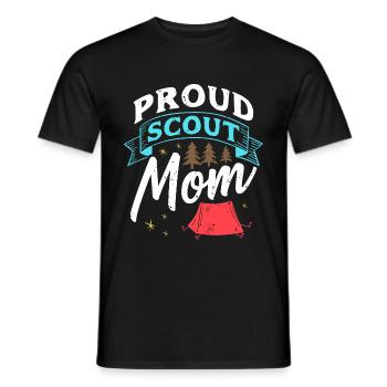 Fière maman scoute - T-shirt homme - noir - Devant - AI Model Male 178 light (178cm)