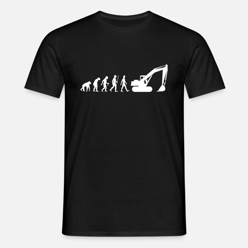 Bagger Evolution - Männer T-Shirt - Schwarz