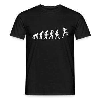 Klettern Evolution Bouldern Kletterer - Männer T-Shirt - Schwarz - Vorne - AI Model Male 178 light (178cm)