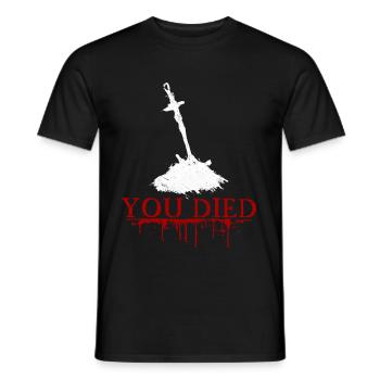 You Died Souls - Men's T-Shirt - black - Front - AI Model Male 178 light (178cm)