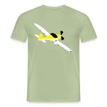 fk14 Flugzeug Pilot Flieger Ultraleichtflugzeug UL - Männer T-Shirt - Sage - Vorne - AI Model Male 178 light (178cm)