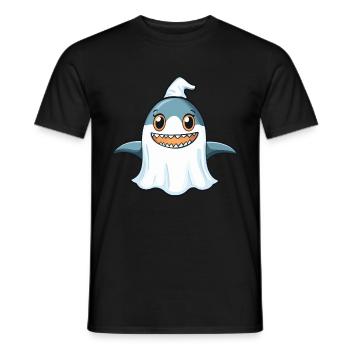 Hai Halloween Lustig Geist - Männer T-Shirt - Schwarz - Vorne - AI Model Male 178 light (178cm)