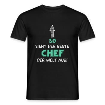 Meilleur patron - T-shirt homme - noir - Devant - AI Model Male 178 light (178cm)