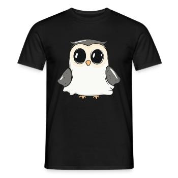 Eule Halloween Lustig Geist - Männer T-Shirt - Schwarz - Vorne - AI Model Male 178 light (178cm)