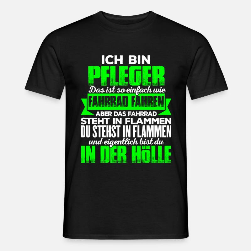PFLEGER - Hölle - Männer T-Shirt - Schwarz