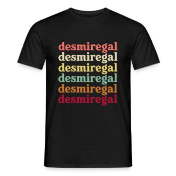 desmiregal repeat retro - Men's T-Shirt - black - Front - AI Model Male 178 light (178cm)