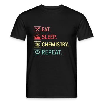 chemistry - Men's T-Shirt - black - Front - AI Model Male 178 light (178cm)