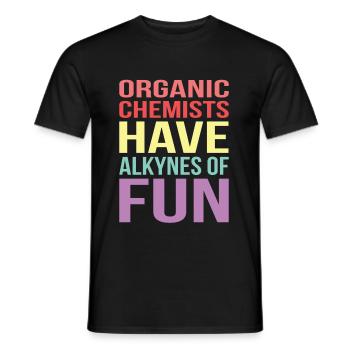 chemistry - Men's T-Shirt - black - Front - AI Model Male 178 light (178cm)