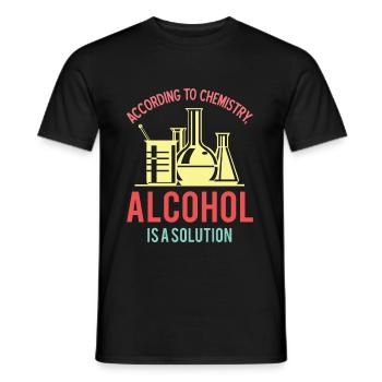 Chemistry Alocohol - Men's T-Shirt - black - Front - AI Model Male 178 light (178cm)