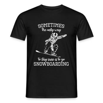 Snowboard Snowboarding Snowboarder - Men's T-Shirt - black - Front - AI Model Male 178 light (178cm)