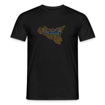 Sicilia - Männer T-Shirt - Schwarz - Vorne - AI Model Male 178 light (178cm)