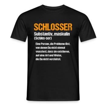 Schlosser - Männer T-Shirt - Schwarz - Vorne - AI Model Male 178 light (178cm)