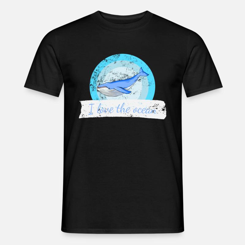 Blauwal - Männer T-Shirt - Schwarz