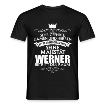 WERNER - Männer T-Shirt - Schwarz - Vorne - AI Model Male 178 light (178cm)