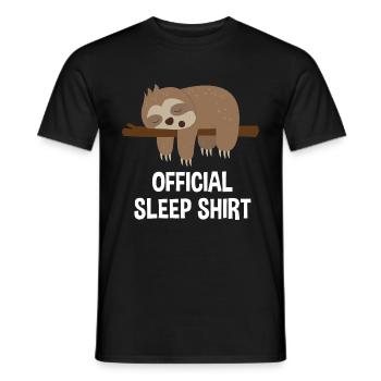 Chemise de nuit officielle Sloth - T-shirt homme - noir - Devant - AI Model Male 178 light (178cm)