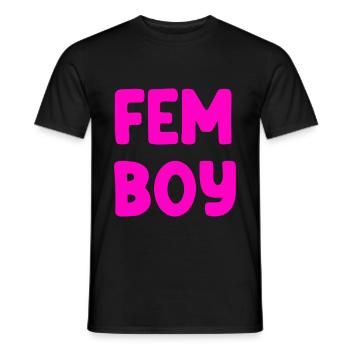 Femboy - Men's T-Shirt - black - Front - AI Model Male 178 light (178cm)