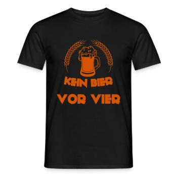 Kein Bier vor Vier - Männer T-Shirt - Schwarz - Vorne - AI Model Male 178 light (178cm)