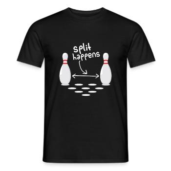 Split happens - Männer T-Shirt - Schwarz - Vorne - AI Model Male 178 light (178cm)