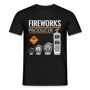 Fireworks Producer Pyro - Männer T-Shirt - Schwarz - Vorne - AI Model Male 178 light (178cm)